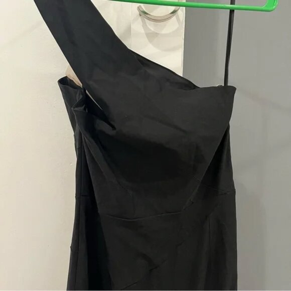 NWT Michael Costello Maxi Dress Gown Persephone One Shoulder size L - Picture 9 of 11